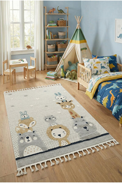 essense Home&Living TİNKY Yumuşak Bukleli Yumuşak Peluş Post Shaggy Krem Çocu...