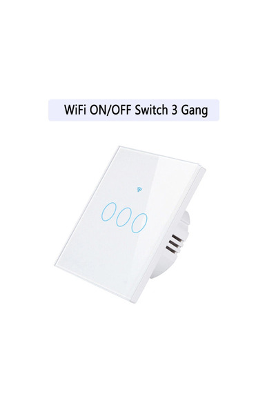 Switch TUYA Akıllı Yaşam Uygulaması 3'lü WiFi Anahtar Dokunmatik Dimmer Işık ...