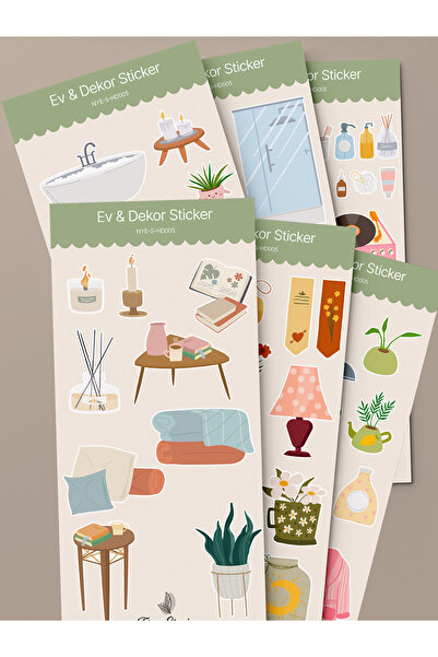 tinystoriestr Σετ Αυτοκόλλητων για το Σπίτι & Διακόσμηση - 6 Φύλλα / Ατζέντα,...