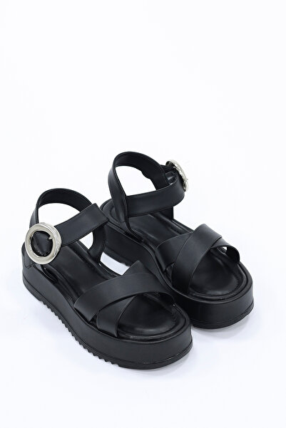 kajal ayakkabı Σανδάλια FEDORA με χιαστί λουράκια και χοντρή σόλα