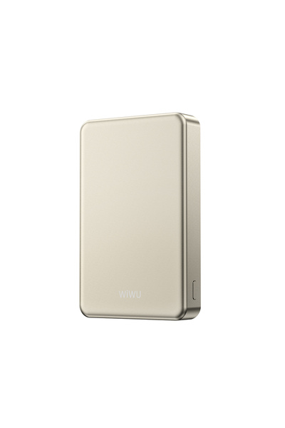 P15-1 LED Işık Göstergeli Ultra İnce PD 20W Kablosuz Powerbank 10000mAh 15W Titanyum-Gold