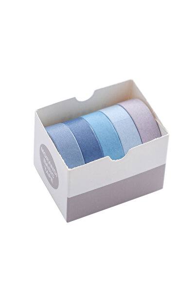 Şehir Online Mağazacılık Σετ Μπλε & Γκρι Morandi Basic: Σετ 5 τεμαχίων Washi ...