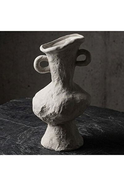 Destello ®   Διακοσμητικό κεραμικό βάζο, Κεραμικό, Κρεμ, 14 x 12 x 25.5 εκ. 1...