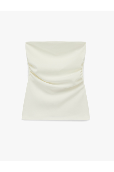 Koton Slim Fit Drape Detailed Strapless Top