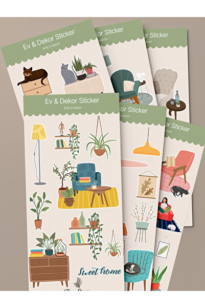 tinystoriestr Σετ Αυτοκόλλητων για το Σπίτι & Διακόσμηση - 6 Φύλλα / Ατζέντα,...