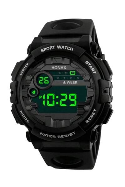 OEM Ceas sport digital cu cuarț, din silicon, cu oră, dată, alarmă, rezistent la apă