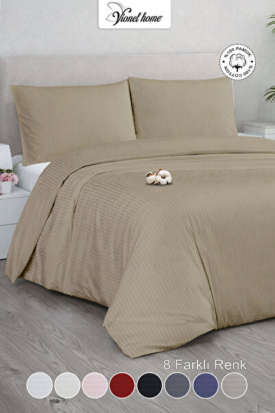 Vionel Home Çift Kişilik %100 Pamuk Saten Nevresim Seti | Premium Seri | 8 Re...