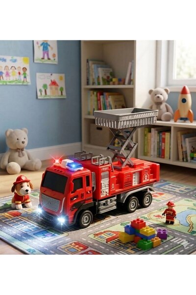 Uzaktan Kumandalı Işıklı Şarjlı City Fire Truck İtfaiye Arabası 1:16 Ölçek - 23 cm