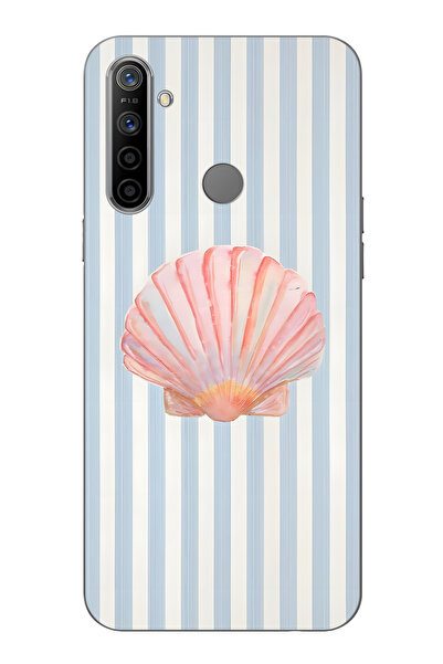 FLAMENKO Realme 5i / 6i / C3 Uyumlu Deniz Kabuğu Desenli Şeffaf Telefon Kılıfı