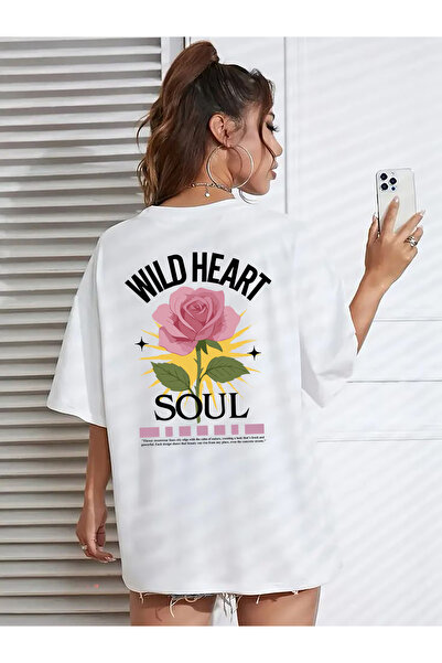 SUNFREE TREND FLOWERS MIX Μπλουζάκι με στάμπα στην πλάτη και στο μπροστινό μέ...