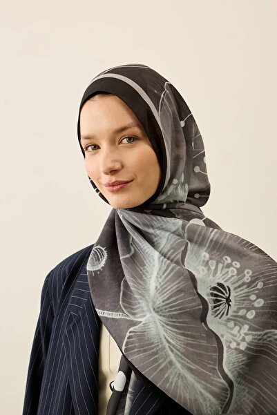 Modakaşmir Σάλι Liva Modal με σχέδιο παπαρούνας