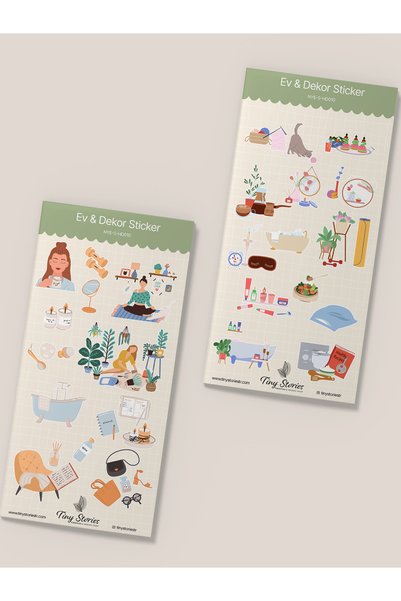 tinystoriestr Ev & Dekor Sticker Seti - 6 Sayfa / Ajanda,Çıkartma,Scrapbook