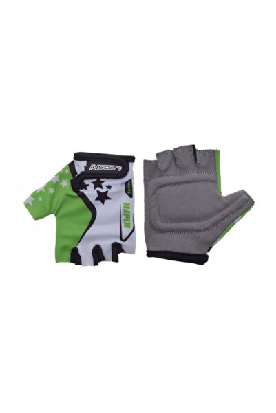 Leoshi Manusi ciclisti copii, culoare alb/verde, marime XS
