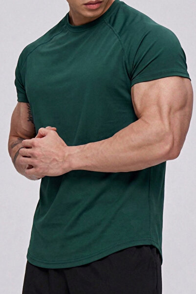 GENIUS STORE Ανδρικό αθλητικό μπλουζάκι Running Sports Gym Raglan Oval Cut Χτ...