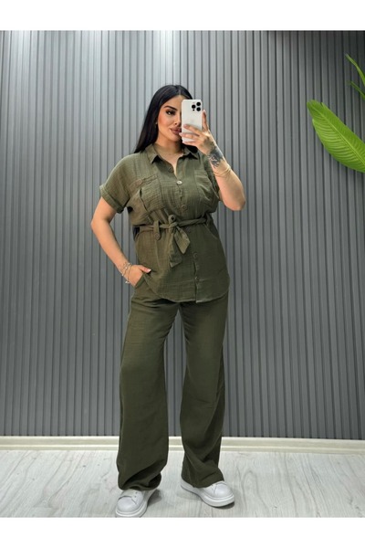 inci bayan giyim ΓΥΝΑΙΚΕΙΟ ΣΕΤ 2 ΤΕΜΑΧΙΩΝ ΑΠΟ ΥΦΑΣΜΑ ΜΟΥΣΛΙΝΑ