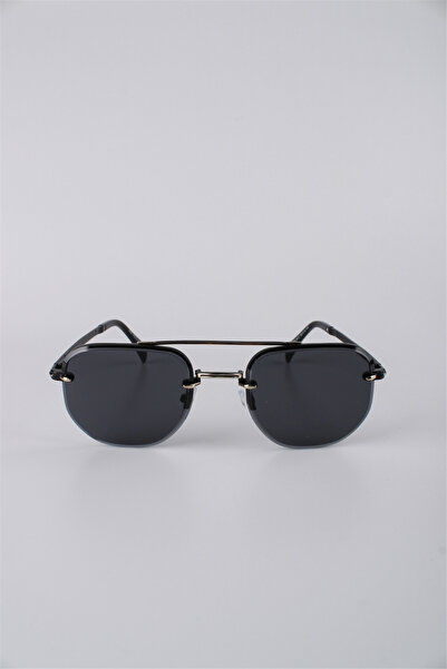 Max Polo Unisex Black Drop Rimless Metal Sunglasses Gg25Mp3412R05