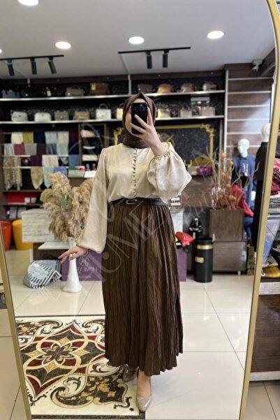 HUMEYRA Kraş Belted Skirt