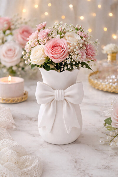 shop 🎀   Decorative Vase with Bow Detail