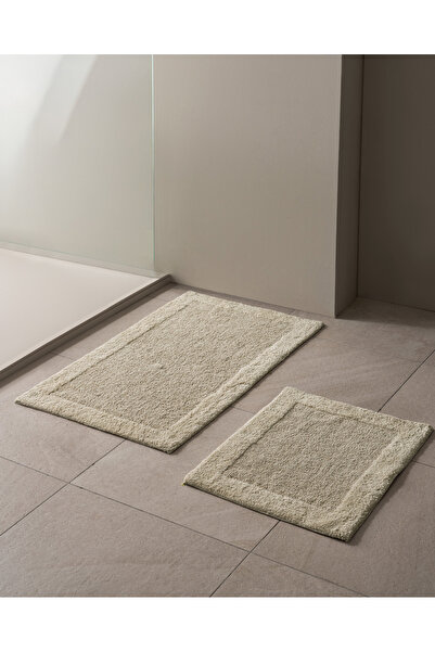 Madame Coco Aube Σετ 2 Βαμβακερά Χαλάκια Μπάνιου - Μπεζ