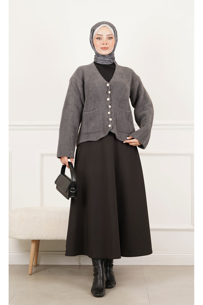 Yeka Cardigan Pearl Buttoned