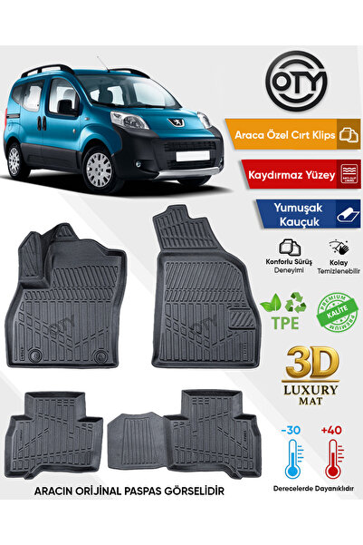 PEUGEOT BİPPER 2008- 3D HAVUZLU PASPAS