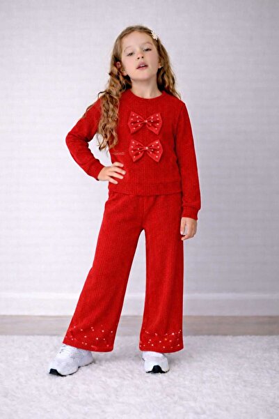 Yalçınoğlu Kids Set elegant pentru fete cu aplicații cu funde, 3-11 ani I La ...