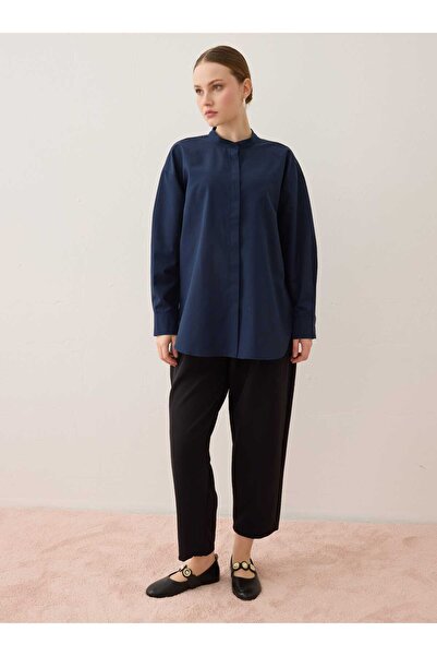 Benin Hakim Yaka Βασικό Τουνίκ - Ναυτικό Μπλε -