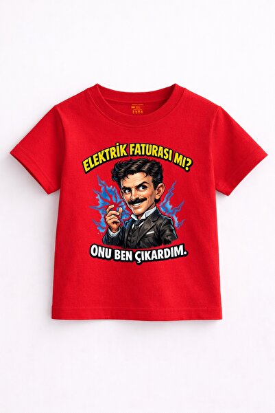 Rabona Fashion Elektrik Şoku – Tricou amuzant pentru copii cu imprimeu cu des...