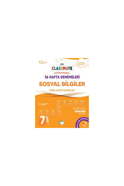 Okyanus Yayınları 7. Sınıf Classmate 36 Hafta Denemeleri Sosyal Bilgiler Süre...