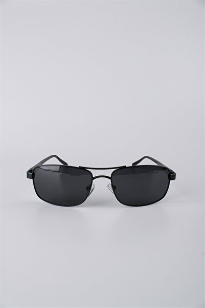 Max Polo Men's Black Rectangular Metal Frame Sunglasses Gg25Mp3202R01