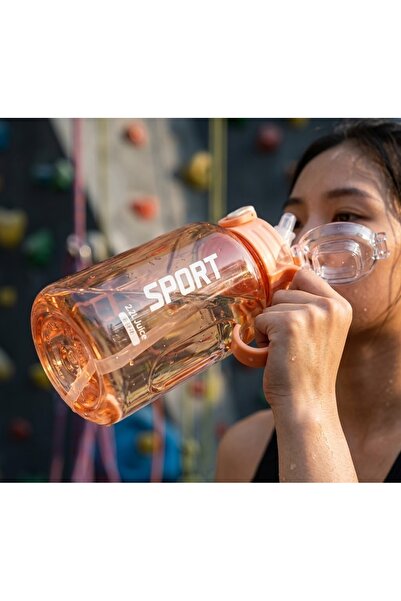 Kuzey Tacı Motivational Gradient Water Bottle with Time Chart, Lockable Lid, ...