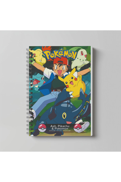 nihonwosekai Caiet spiralat A4 Pokemon Anime, 60 de foi