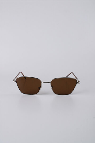 By Marine Unisex Square Frame Metal Sunglasses Silver Brown Gg25Bmtompl3R02