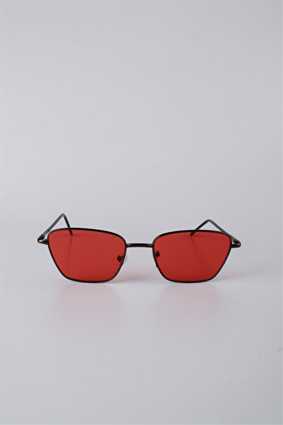 By Marine Unisex Geometric Metal Frame Red Glass Sunglasses Gg25Bmtompl3R03