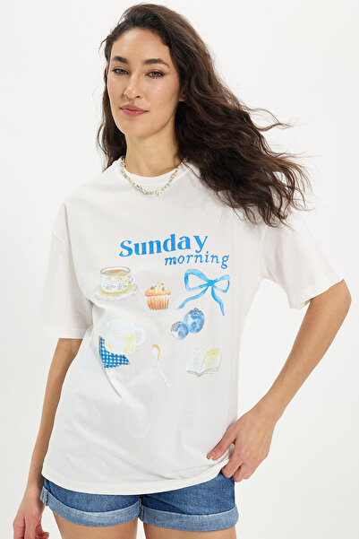 Tudors Γυναικεία μπλούζα Relax Fit Comfortable Cut 100% βαμβακερή με λαιμόκοψ...