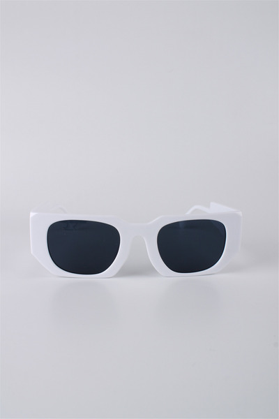 La Viva White Plastic Frame Geometric Unisex Sunglasses Gg25Lv3322R08