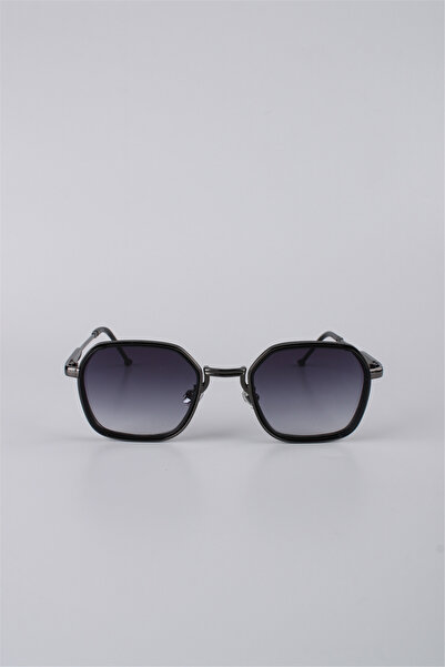 Max Polo Smoked Geometric Metal Framed Gradient Glass Unisex Sunglasses Gg25M...