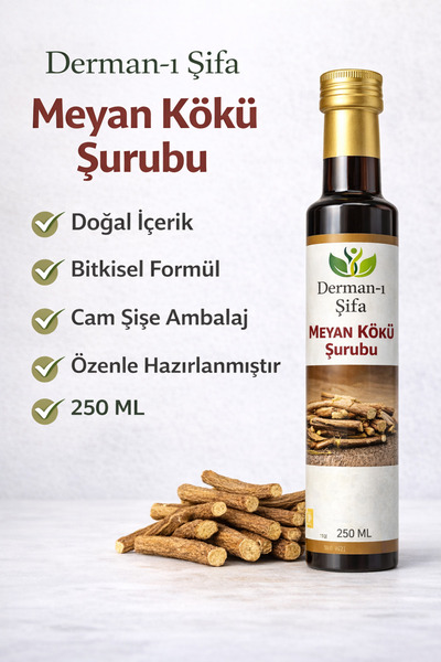 Derman-ı Şifa Meyan kökü şurubu 250 ml cam şişe