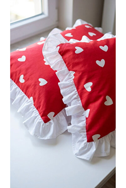 kesenegore 2 τεμάχια Μαξιλαροθήκες από βαμβακερό ύφασμα με βολάν και σχέδιο κ...