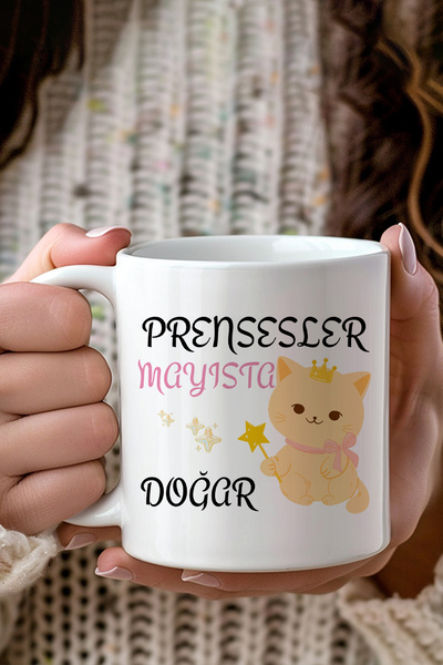 qoeuyl boutique Princesses Are Born in May Crowned Cat Printed Birthday Gift ...