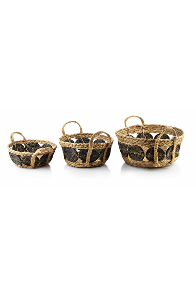MONDEX Set BALI de 3 coșuri 30x30x15/27x27x13/21x21x9 cm