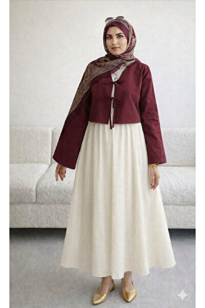 CNG MODA Πουκάμισο κιμονό με δεμένη φούστα πάνω του