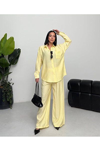 Butik Women's Navy Blue Shirt Set Strawberry Fabric