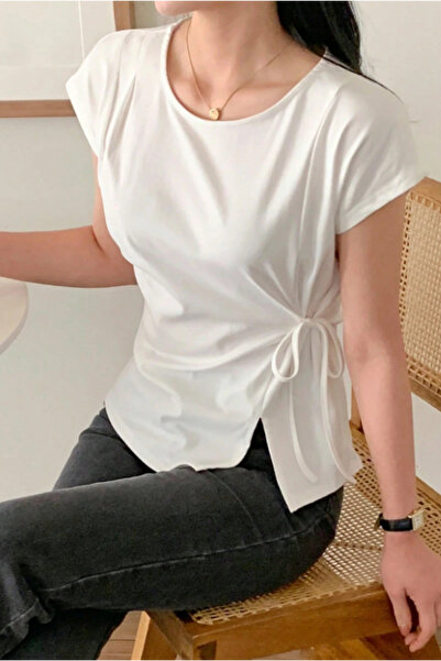 COOL TARZ Γυναικείο μπλουζάκι με λεπτομέρεια δεσίματος στο πλάι – Καθημερινό,...