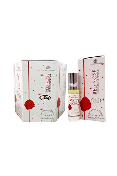 Al Rehab perfumes زيت عطري مركز برائحة الورد الأحمر بدون كحول 6 مل (عبوة من 6...