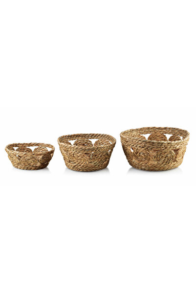 MONDEX Set BALI de 3 coșuri 30x30x15/27x27x13/21x21x9cm