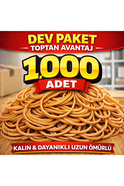 EGE TOPTAN GIDA 1000 Adet Paket Lastiği Kalın Dayanıklı Esnek | Toptan Koli P...
