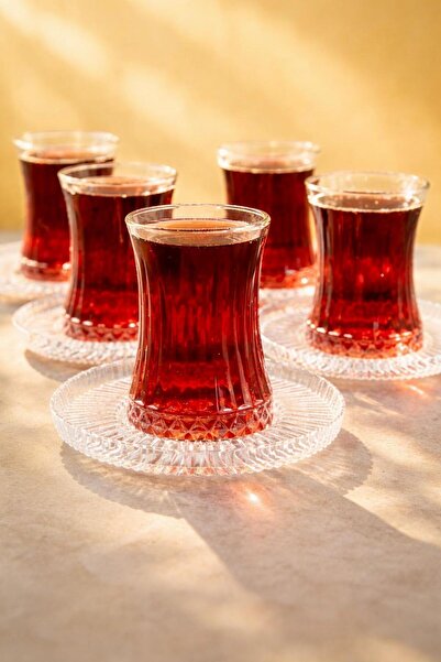 Maloria Elysia Kristal İthal Lüks Cam Çay Seti | 12 Parça - 170ml