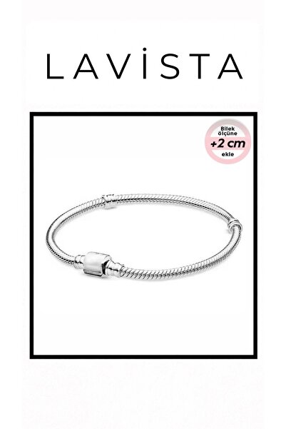 Lavista Silver Düz Silindir Gümüş Bileklik