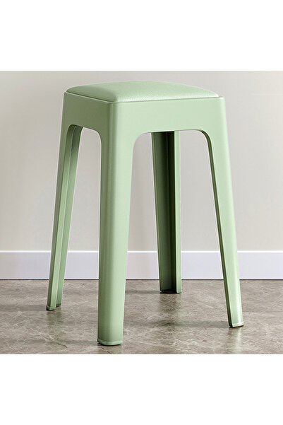 Destello ®   Μοντέρνο επενδυμένο σκαμπό, Πλαστικό και δέρμα, Πράσινο, 28 x 28...